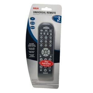 RCA Universal Remote Control TV/SAT/CBL/DTC/DVD/VCR Model RCR3273R 3 Device New